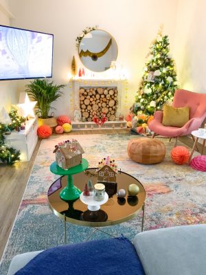 Before & after: cosy Christmas family room makeover
