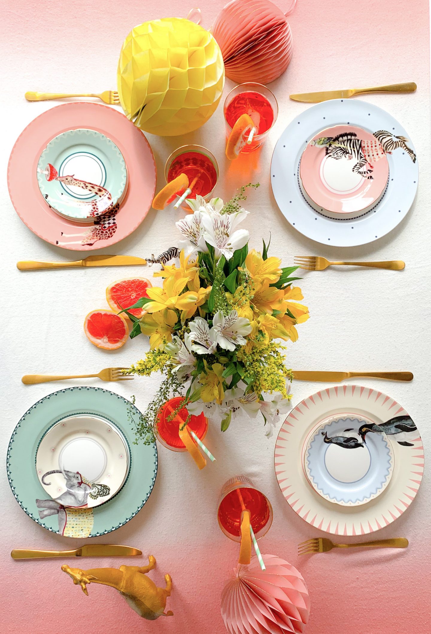 Animal Fair Tablescape with Yvonne Ellen
