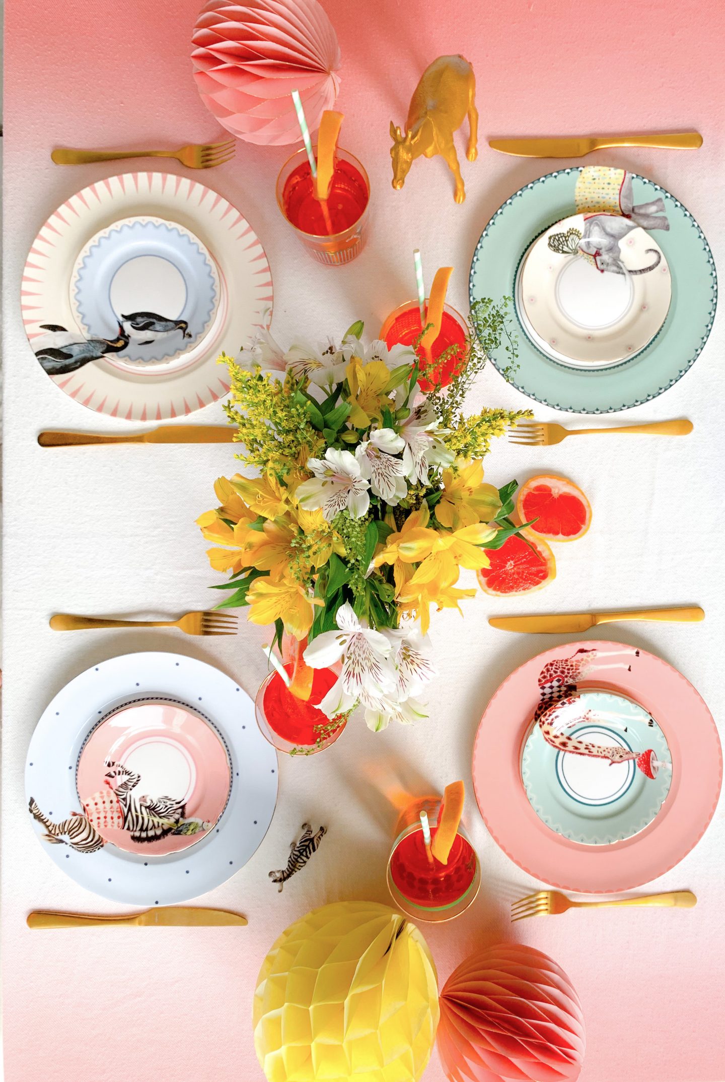 Animal Fair Tablescape with Yvonne Ellen