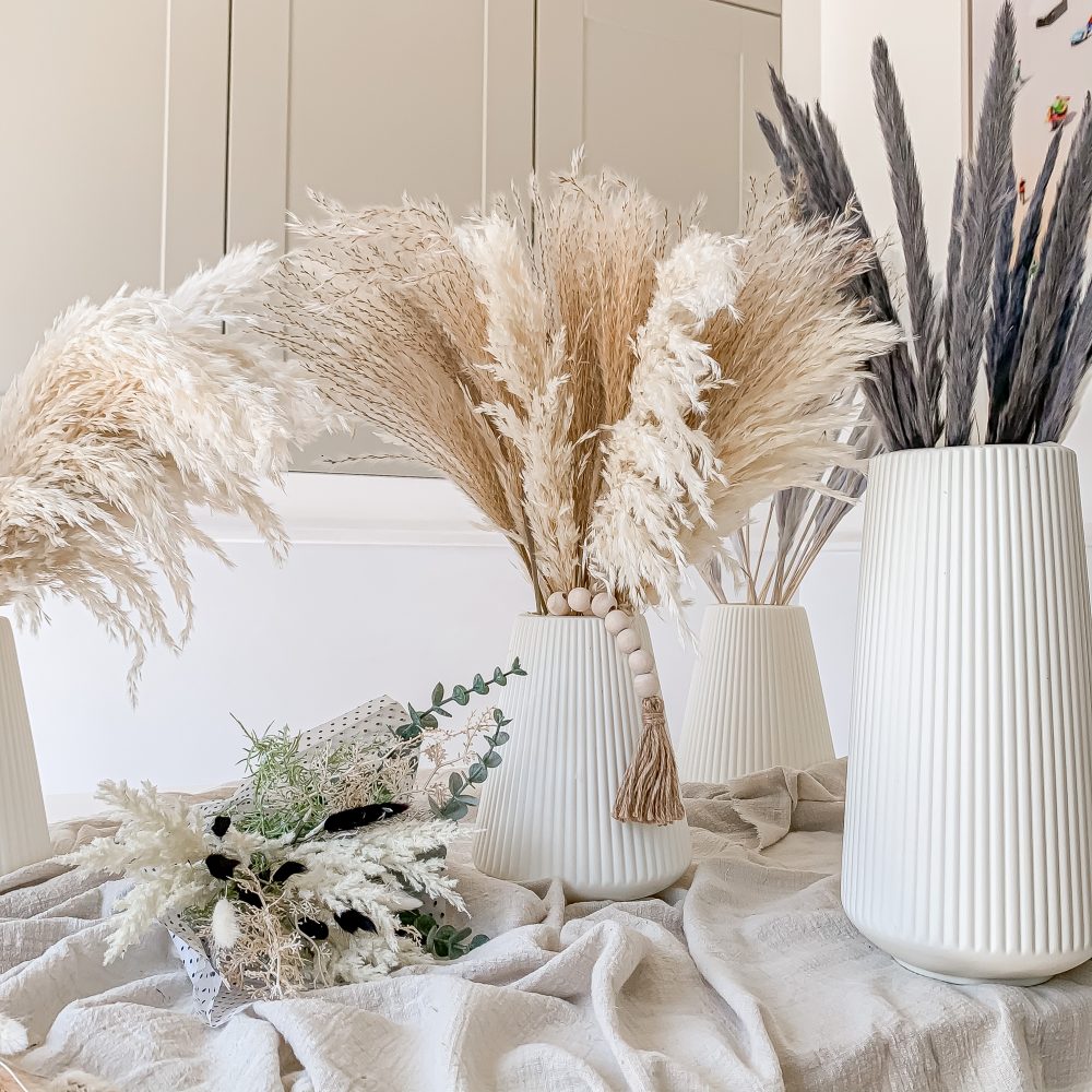 BOHO VASE, BEAD, PAMPAS GIFT SET • OH SO KEL