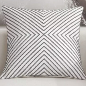 WILLOW GREY EMBROIDERED CUSHION COVER