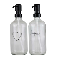 Clear Soap Bottle Set - Hand Wash