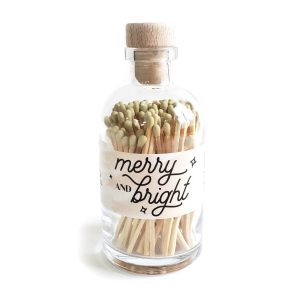 Merry and Bright Safety Matches Apothecary Jar