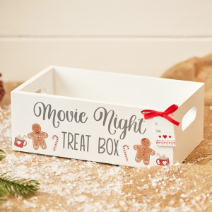 Christmas Movie Night Wooden Treat Box