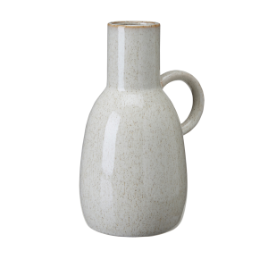 Speckled Stoneware Vase with Handle