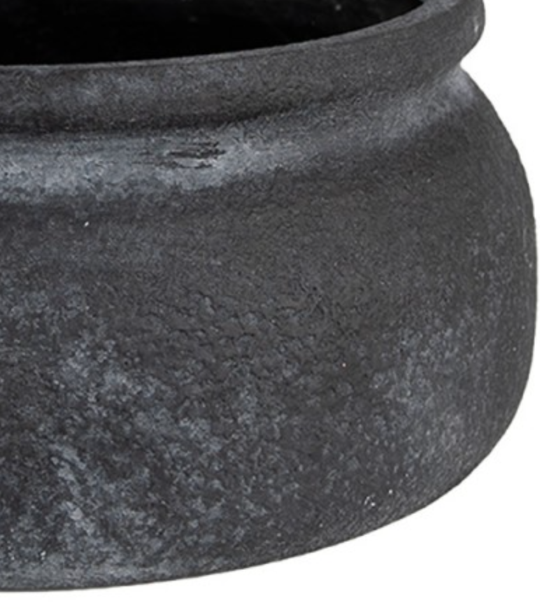 Ezra Rustic Grey Ceramic Plant Pot