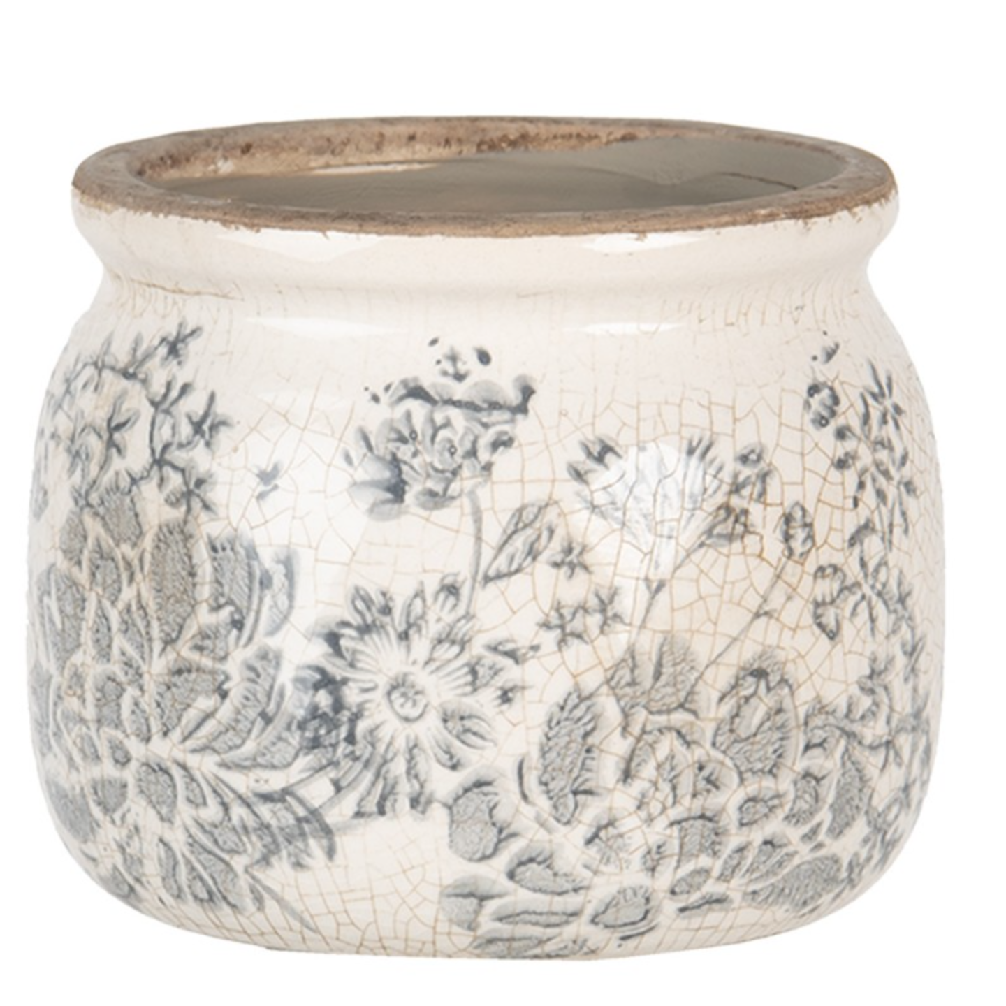 Vintage Floral Plant Pot Small OH SO KEL