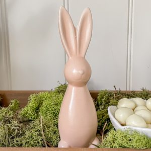 Pink Ceramic Bunny Ornament 13cm