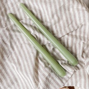 Sage Taper Dinner Candle - Set of Two