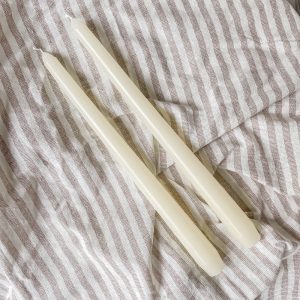 Ivory Taper Dinner Candle - Set of Two