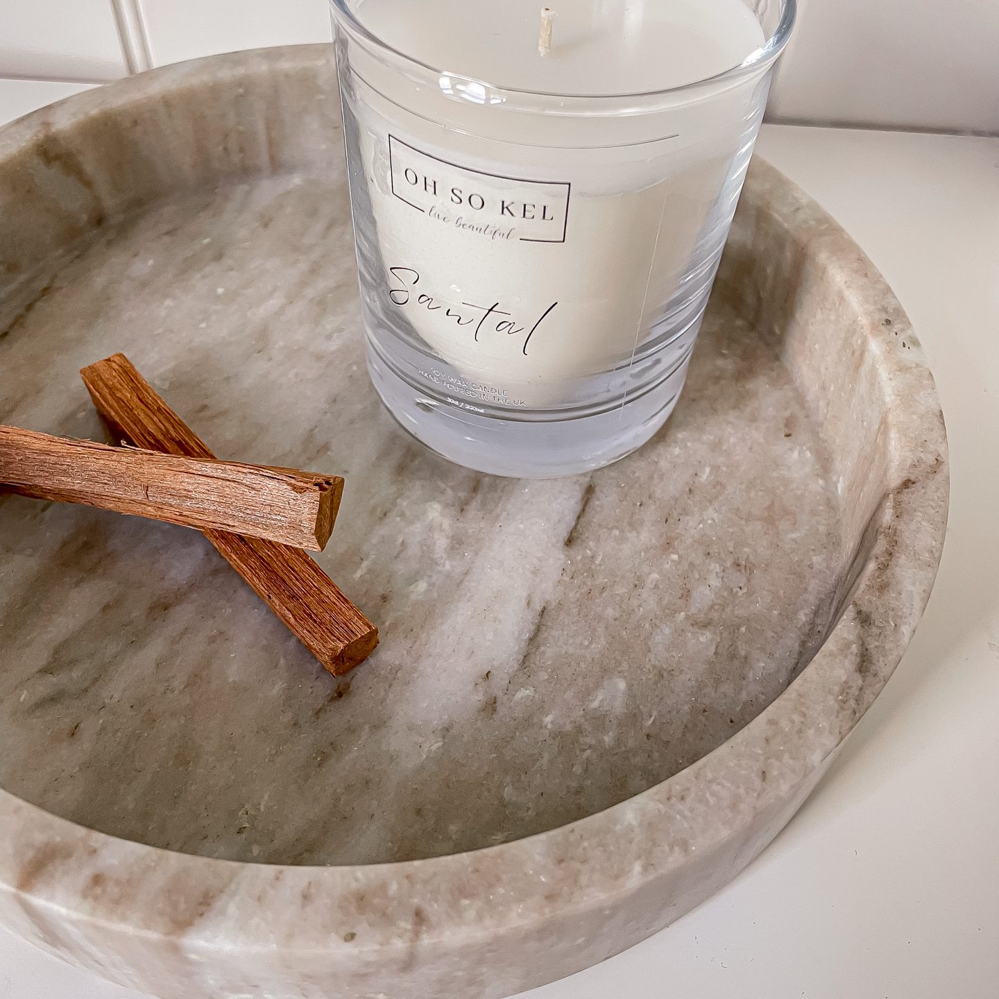 marble round tray