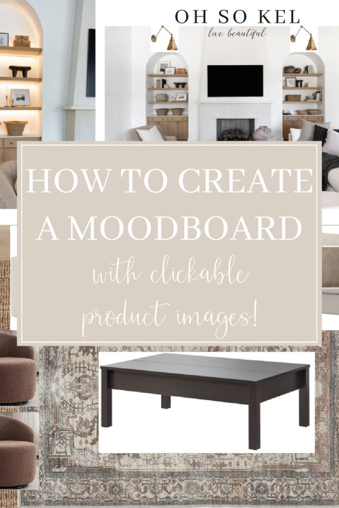 How to Create a Free Moodboard (with clickable product images!)